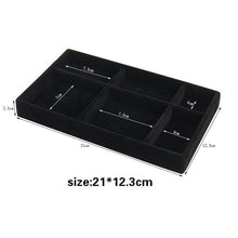 Load image into Gallery viewer, Velvet Jewelry Display Stackable Exquisite Jewelry Holder Portable Ring Earrings Necklace Organizer Box organizer Velvet Drawer Organizer Showcase Jewelry Storage for Bracelet Necklace Earring Ring
