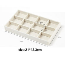 Load image into Gallery viewer, Velvet Jewelry Display Stackable Exquisite Jewelry Holder Portable Ring Earrings Necklace Organizer Box organizer Velvet Drawer Organizer Showcase Jewelry Storage for Bracelet Necklace Earring Ring