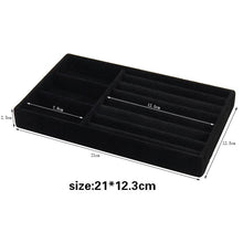 Load image into Gallery viewer, Velvet Jewelry Display Stackable Exquisite Jewelry Holder Portable Ring Earrings Necklace Organizer Box organizer Velvet Drawer Organizer Showcase Jewelry Storage for Bracelet Necklace Earring Ring