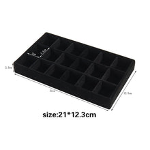 Load image into Gallery viewer, Velvet Jewelry Display Stackable Exquisite Jewelry Holder Portable Ring Earrings Necklace Organizer Box organizer Velvet Drawer Organizer Showcase Jewelry Storage for Bracelet Necklace Earring Ring