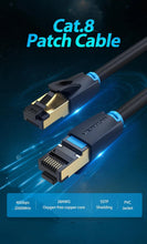 Load image into Gallery viewer, Cat8 Ethernet Cable SSTP 40Gbps 2000MHz RJ45 Network Lan Patch Cord Internet Network LAN Wire Cables with Gold Plated RJ45 Connector For Router Modem Laptop Gaming
