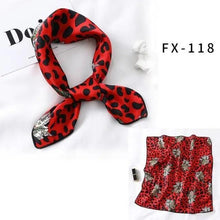 Load image into Gallery viewer, Versatile Square Silk Scarf For Women Fashionable Printed Small Neck Scarfs Office Lady Hair Band Foulard Hand For Female Bandana Shawl