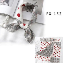 Load image into Gallery viewer, Versatile Square Silk Scarf For Women Fashionable Printed Small Neck Scarfs Office Lady Hair Band Foulard Hand For Female Bandana Shawl
