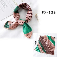 Load image into Gallery viewer, Versatile Square Silk Scarf For Women Fashionable Printed Small Neck Scarfs Office Lady Hair Band Foulard Hand For Female Bandana Shawl