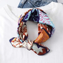Load image into Gallery viewer, Versatile Square Silk Scarf For Women Fashionable Printed Small Neck Scarfs Office Lady Hair Band Foulard Hand For Female Bandana Shawl