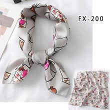 Load image into Gallery viewer, Versatile Square Silk Scarf For Women Fashionable Printed Small Neck Scarfs Office Lady Hair Band Foulard Hand For Female Bandana Shawl