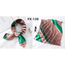 Load image into Gallery viewer, Versatile Square Silk Scarf For Women Fashionable Printed Small Neck Scarfs Office Lady Hair Band Foulard Hand For Female Bandana Shawl