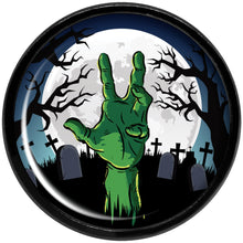 Load image into Gallery viewer, Cemetery Zombie Hand Halloween Black Anodized Plug Set 5/8