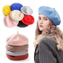 Load image into Gallery viewer, Vintage Beret Hat Flat Cap For Women Retro Classic Style Wool Beret Caps Modern Women Hats