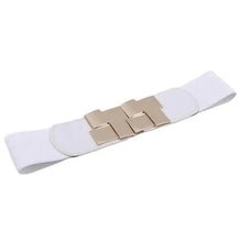 Load image into Gallery viewer, Vintage Black Square Elastic Buckle Belts Elegant Design High Quality Party Dress Waist Belt Cute Women Gift