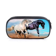 Load image into Gallery viewer, Vintage Cartoon Print Students Pencil Case Classic Theme Makeup Cosmetic Bags Elegant Stationery Pouch