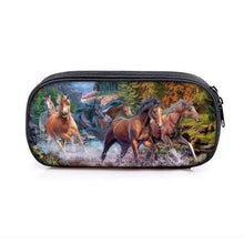Load image into Gallery viewer, Vintage Cartoon Print Students Pencil Case Classic Theme Makeup Cosmetic Bags Elegant Stationery Pouch