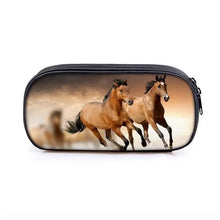 Load image into Gallery viewer, Vintage Cartoon Print Students Pencil Case Classic Theme Makeup Cosmetic Bags Elegant Stationery Pouch