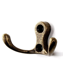 Load image into Gallery viewer, Vintage Hangers Hook Zinc Alloy Wall Hook Bronze Cloth Coat Bag Hat Hanging Hooks Bathroom Kitchen Antique Racks with Screws Vintage Antique Iron Bronze Hooks