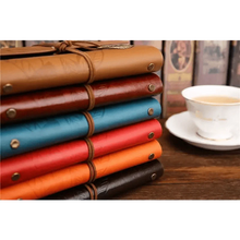 Load image into Gallery viewer, Vintage PU Leather Diary Notebook Journal Retro Book Traveler Planners Office School Supplies