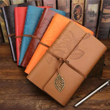 Load image into Gallery viewer, Vintage PU Leather Diary Notebook Journal Retro Book Traveler Planners Office School Supplies