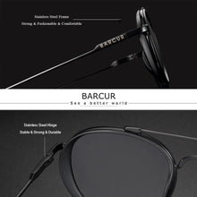 Load image into Gallery viewer, Vintage Round Retro BARCUR Design Round Sunglasses for Men Women Stevvex Sun Glasses Classic Eyewear Accessory Party Sunglasses Summer