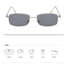 Load image into Gallery viewer, Vintage Slender Square Sunglasses Classic Small Frame New Square Shape Sunglasses For Men In High-quality Metal Frame Sunglasses For Men New Vintage Sunglasses