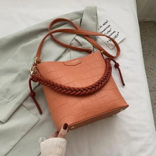 Load image into Gallery viewer, Vintage Style Fashionable Women's bucket bag Stone Pattern Shoulder Bag For Ladies Diagonal Female Bag