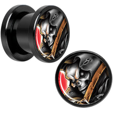 Load image into Gallery viewer, Wake the Dead Grim Reaper Halloween Black Anodized Plug Set 5mm to 16mm