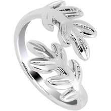 Load image into Gallery viewer, Rhodium Plated Budding Leaves Toe Ring