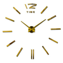 Load image into Gallery viewer, Wall Clock Watch Clocks 3D Frameless Wall Clock Large Stickers Wall Decoration for Living Room Bedroom 3D Acrylic Mirror Stickers Living Room Quartz Needle Europe