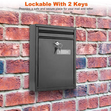 Load image into Gallery viewer, Wall Mount Mailbox Lockable Galvanized Iron Letter Post Box