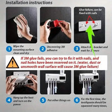 Load image into Gallery viewer, Wall Mounted 4 Slot Toothbrush UV Disinfection Device