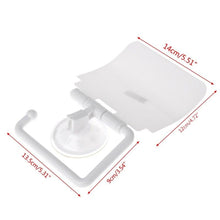 Load image into Gallery viewer, Wall Mounted Plastic Suction Cup Bathroom Toilet Paper Roll Holder With Cover Toilet Tissue Roll Holders Dispenser And Hangers Wall Mounted For Bathroom And Kitchen