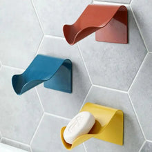 Load image into Gallery viewer, Wall-suction Drain Soap Dish Decorative Drainage Soap Holder Soap Holder Storage Container Home Bathroom Kitchen Accessories Self Adhesive Soap Drain Rack Soap Holder with Hook Wall Mount Soap Dish with Hook Sponge Soap Draining Tray Plate