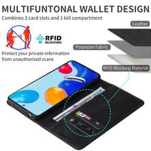 Load image into Gallery viewer, Wallet Flip Leather Case For Xiaomi Redmi 10 10C 9A 9C 9T Note 11 Pro 10S 10 Pro 9 Pro 8T 7 Poco F3 X3 X4 Pro M3 M4 Pro M5s 11T Leather Finish Inbuilt Stand & Pockets Wallet Style Flip Back Case