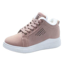 Load image into Gallery viewer, Warm Comfortable Womens Winter Shoes Fur Plush Casual Shoes Lace Up Fashion Sneakers Women's Snow Boots Fur Lined Booties Anti-Slip Ankle Winter Soft Sneakers