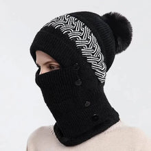 Load image into Gallery viewer, Warm Knitted Beanie Hat and Neck Warmer Set