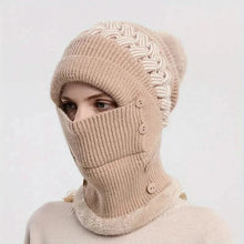 Load image into Gallery viewer, Warm Knitted Beanie Hat and Neck Warmer Set