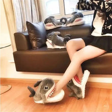 Load image into Gallery viewer, Warm Shark Womens Home Slippers Fashion Plush Winter Funny Elegant Women Slippers