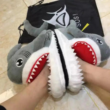 Load image into Gallery viewer, Warm Shark Womens Home Slippers Fashion Plush Winter Funny Elegant Women Slippers Cute Cartoon Shark Indoor Warm Home Cotton Slippers