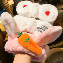 Load image into Gallery viewer, Wash Face Women Girls Hairbands Soft Warm Coral Fleece Bow Animal Ears Headbands Headwear Hair Bands Turban Gorgeous Hair Accessories For Women