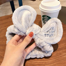 Load image into Gallery viewer, Wash Face Women Girls Hairbands Soft Warm Coral Fleece Bow Animal Ears Headbands Headwear Hair Bands Turban Gorgeous Hair Accessories For Women