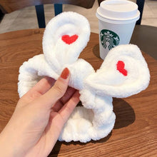 Load image into Gallery viewer, Wash Face Women Girls Hairbands Soft Warm Coral Fleece Bow Animal Ears Headbands Headwear Hair Bands Turban Gorgeous Hair Accessories For Women