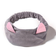 Load image into Gallery viewer, Wash Face Women Girls Hairbands Soft Warm Coral Fleece Bow Animal Ears Headbands Headwear Hair Bands Turban Gorgeous Hair Accessories For Women