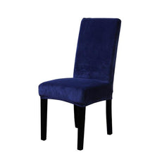 Load image into Gallery viewer, Washable Elastic Seat Parsons Chair Covers Thick Chair Cover Washable Elastic Winter Warm Chair Protector Case Kitchen Restaurant Washable Spandex Kitchen Chair Covers for Dining Room Christmas Decoration Holiday Party