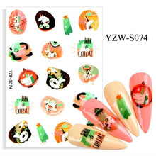 Load image into Gallery viewer, Water Decal Nail Art Decorations Nail Sticker Tattoo Full Cover Beauty Decals Manicure Supplies Accessories Women Kids Girls Manicure Decoration Nail Art Supplies 3D Self-Adhesive Nail Decals Designer Nail Stickers for Acrylic Nails