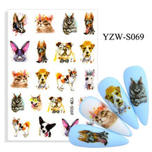 Load image into Gallery viewer, Water Decal Nail Art Decorations Nail Sticker Tattoo Full Cover Beauty Decals Manicure Supplies Accessories Women Kids Girls Manicure Decoration Nail Art Supplies 3D Self-Adhesive Nail Decals Designer Nail Stickers for Acrylic Nails