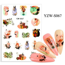 Load image into Gallery viewer, Water Decal Nail Art Decorations Nail Sticker Tattoo Full Cover Beauty Decals Manicure Supplies Accessories Women Kids Girls Manicure Decoration Nail Art Supplies 3D Self-Adhesive Nail Decals Designer Nail Stickers for Acrylic Nails
