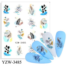 Load image into Gallery viewer, Water Decal Nail Art Decorations Nail Sticker Tattoo Full Cover Beauty Decals Manicure Supplies Accessories Women Kids Girls Manicure Decoration Nail Art Supplies 3D Self-Adhesive Nail Decals Designer Nail Stickers for Acrylic Nails