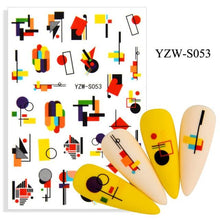 Load image into Gallery viewer, Water Decal Nail Art Decorations Nail Sticker Tattoo Full Cover Beauty Decals Manicure Supplies Accessories Women Kids Girls Manicure Decoration Nail Art Supplies 3D Self-Adhesive Nail Decals Designer Nail Stickers for Acrylic Nails