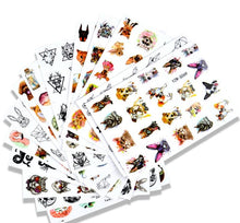 Load image into Gallery viewer, Water Decal Nail Art Decorations Nail Sticker Tattoo Full Cover Beauty Decals Manicure Supplies Accessories Women Kids Girls Manicure Decoration Nail Art Supplies 3D Self-Adhesive Nail Decals Designer Nail Stickers for Acrylic Nails