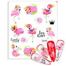 Load image into Gallery viewer, Water Decals Nail Tattoo Wolf Animal 3D Embossed Nail Sticker Flower Adhesive Manicure Slider Nail Art Tips Curve Graffiti Nail Design for Acrylic Nail Supplies Designer Nail Decorations for Women Girls Kids 3D Nail Art Stickers Decals