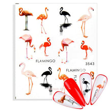Load image into Gallery viewer, Water Decals Nail Tattoo Wolf Animal 3D Embossed Nail Sticker Flower Adhesive Manicure Slider Nail Art Tips Curve Graffiti Nail Design for Acrylic Nail Supplies Designer Nail Decorations for Women Girls Kids 3D Nail Art Stickers Decals