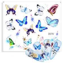 Load image into Gallery viewer, Water Decals Nail Tattoo Wolf Animal 3D Embossed Nail Sticker Flower Adhesive Manicure Slider Nail Art Tips Curve Graffiti Nail Design for Acrylic Nail Supplies Designer Nail Decorations for Women Girls Kids 3D Nail Art Stickers Decals